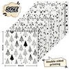 JarThenaAMCS 40 Sheets Christmas Pattern Paper Black White Hand Drawn