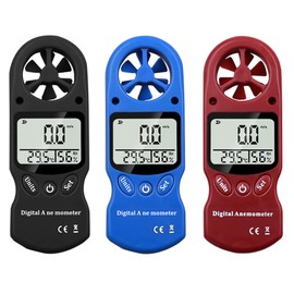 Digital Anemometer, Handheld Wind Gauge Multifunction Air Flow Meter with LCD Display Backlight