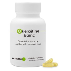 Quercetin and Zinc, 100 mg/60 Capsules, Quercetin of Natural Origin and Zinc, Antioxidants and Immune,