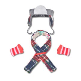 E-TING Hat+Sock+Scarf Clothing for elf Doll