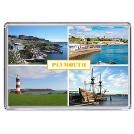 Plymouth England United Kingdom Souvenir Acrylic Fridge Magnet (Standard: 70x45mm)