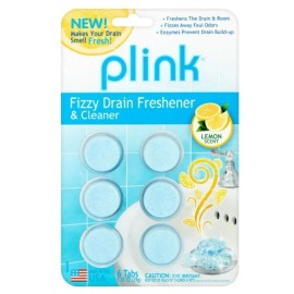 Plink Fizzy Drain Cleaner, Freshener, Deodorizer Clog Preventer 6 Treatment odor