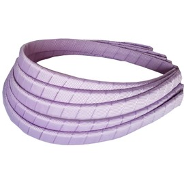 Q-YO Grosgrain/Satin Ribbons Wrapped Headbands For Girls DIY Craft (5pc 1/2" Grosgrain Ribbon Wrapped Headbands-Lt Orchid)