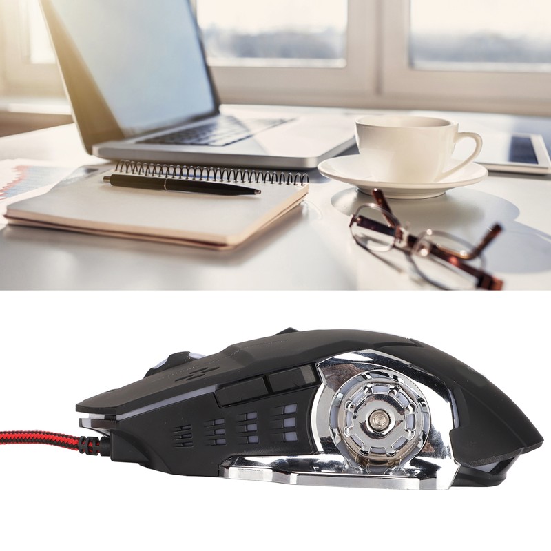 RGB Wired Gaming Mouse Side Key Design 1200DPI RGB Breathing