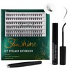 Fenshine Cluster Lashes, Individual Lashes, Wide Stem C/D Curl, 9-15
