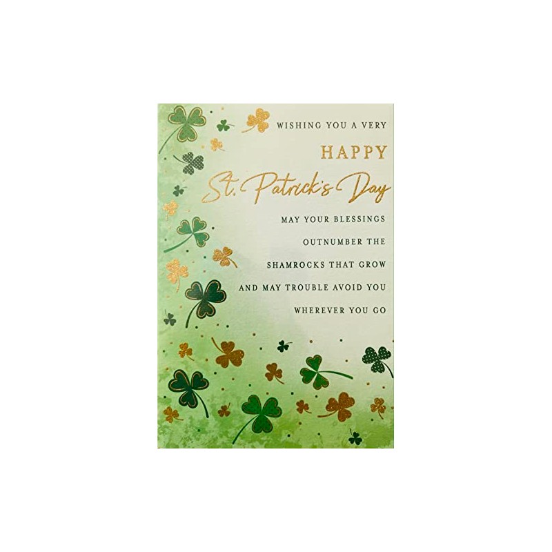 Regal Publishing Happy St Patrick's Day Card Clover - 7x5