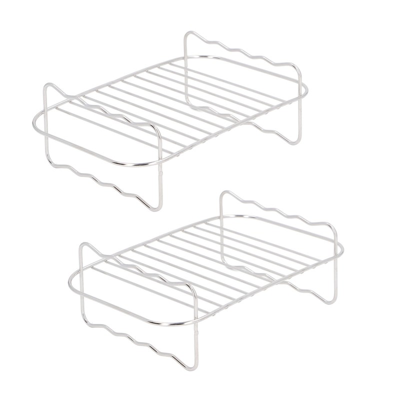 Double Layer Baking Grill Stainless Steel Dishwasher Safe Heat Evenly