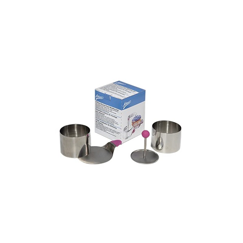 Ateco Round Food Molding Set, 2.75 by 2.1-Inches High, 4-Piece