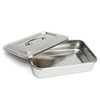Stainless Steel Instrument Tray Organizer Holder with Lid & Handle