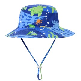 Kid Sun Hat UPF 50+ Adjustable Sun-Hats Boy Bucket Summer Baby Beach Hats Toddler Outdoor Play Hat Submarine World S