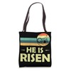 He Is Risen Sun Resurrection Easter Christian T-Shirt Tote Bag
