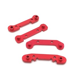 Oisunt - Juego de módulos de refuerzo de brazo oscilante para WLtoys Upgrade, brazo de control de metal, piezas fijas delanteras y traseras (rojo)