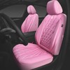 CAR PASS Piping Luxury Leather Two Front Car Seat Covers,
