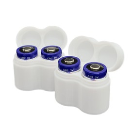 Protect Your Power - Slimline CR2 Battery Case, Soft Durable Material - Pack of 2 (Holds 2 Batteries)