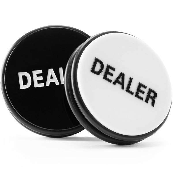 Brybelly Double-Sided Dealer Button – Casino-Grade Poker Buck Poker Weight, Large 3 Inch Diameter Puck! Great for Poker, Texas Hold 'em, & Gambling Card Games