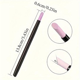 2Pcs Quartz Nail Sanding Stone Pen, Manual Cuticle Remover Tool for Smoothing Nail Polish Application and Removal, Professional Nail Care