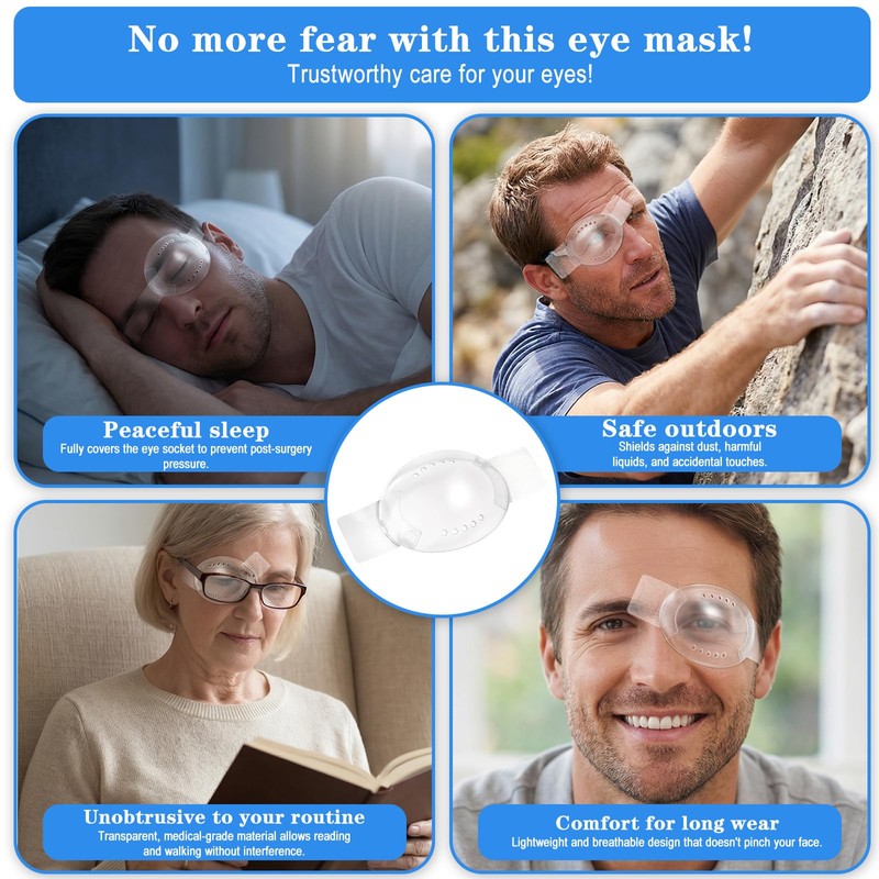 6Pcs Clear Eye Cover After Cataract Surgery Breathing Hole Self-Adhesive