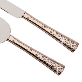 Galaxy Rose Gold Knife and Server Set