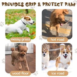 Dog Paw Portector, Anti-Slip for Senior Dogs, Toe Grips for Prevent Slipping On Hardwood Floor, Stronger Self-Adhesive Protector for Hot Pavement, Strong Traction Control Paw Sticker 5Sets20Pcs (XXXL)