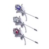 Rhinestone Rose Flower Brooch.Crystal Lapel Pin Brooch, Classy Flowers Tie