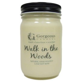 Walk In The Woods Natural Soy Candle, Gorgeous Candles, 12 oz Canning Jars, Natural Scented Soy Candles, Hand Poured Soy Candles, Scented Candle, Aromatherapy Candles