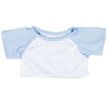 White Tee w/ Light Blue Sleeves Outfit Teddy Bear Clothes