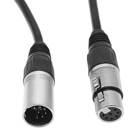 iDhlps 7 Pin XLR Cable, Microphone Cable 7 Pin XLR Male to Female Connector for Microphone and Audio Interface (16.4ft/5 Meter)