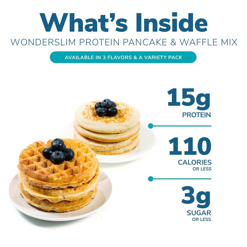 Wonderslim Protein Pancake & Waffle Mix, Chocolate Chip, Low Sugar