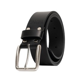 Buffalo David Bitton Mens Belt | 38mm Black Belt | 100% Genuine Leather Belt | Casual Mens Belts for Jeans | Belt Size 36