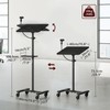 MAHANCRIS Podium Stand with Microphone Stand, Standing Desk and Laptop