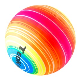 CUCUBA Ball Multicoloured Rainbow Rubber Water Volley Handball Water Ball Diameter 22 cm