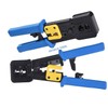 RJ45 Crimp Tool with Cat6 Pass through Shielded/transparent Connectors 20PCS