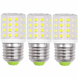 LIENNGKE 3 Pack KEI D34l LED Refrigerator AC 100-265v 3.5w Light Bulb Replacement E26 Medium 40W Halogen Equivalent Daylight White 6000K 500Lm 110v 120v 130v Kitchen Screw Base T10 Corn Bulb