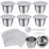 Reusable Capsules for Nespresso OriginalLine - 6pcs Espresso Refillable Pods
