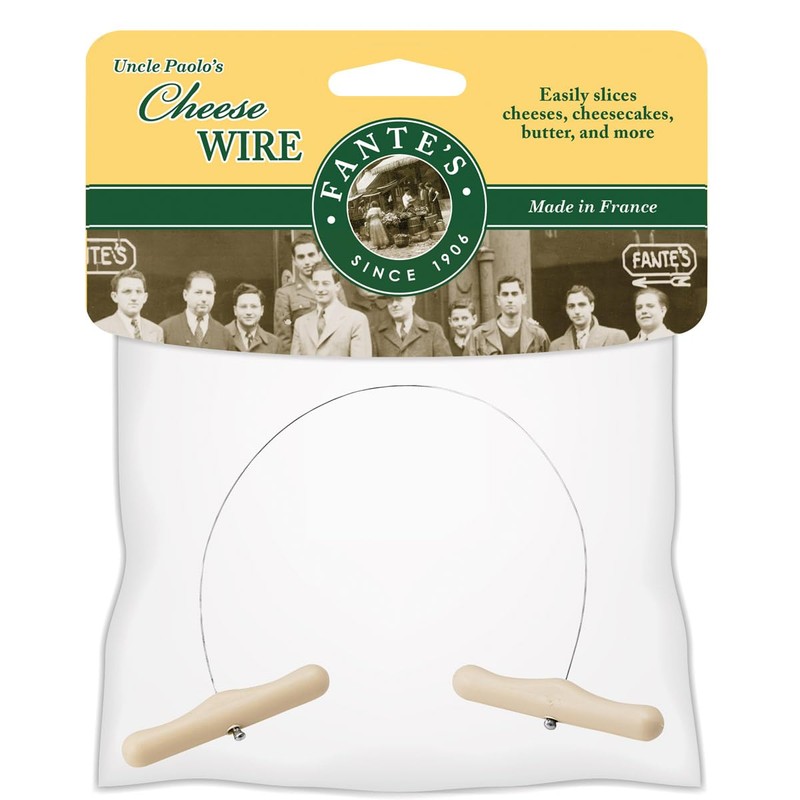 Fantes Cheese Wire Cheese Slicer, Stainless Steel, 12-Inches Long, The