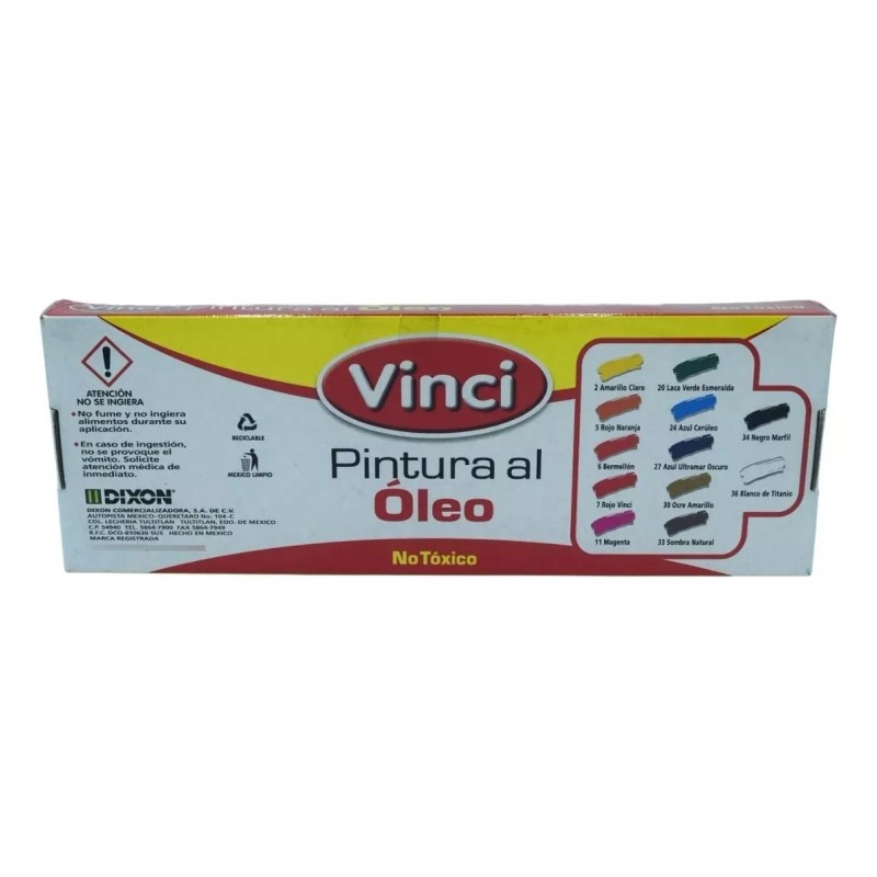 Vinci Pintura Vinci Al Oleo 12 Tubis De 8ml C/u