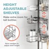 Zenna Home Tension Pole Shower Caddy Corner Organizer, Adjustable Standing