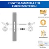 XFORT® 2 Pack Euro Escutcheons Polished Brass, Escutcheon Keyhole Cover,