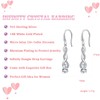 Infinity Dangle Earrings Silver Infinity Drop Earrings for Women Whtie