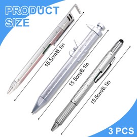 NOPKESV 3 Sticks Multifunctional Ballpoint Pen Gift Man Original Gift Funny Gadget Man Useful Funny Beautiful Ballpoint Pen Man Birthday Gift Man Father's Day Gift Man