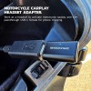 Universal Bypass Motorcycle CarPlay Bluetooth Headset Adapter, Passthrough USB-C Port