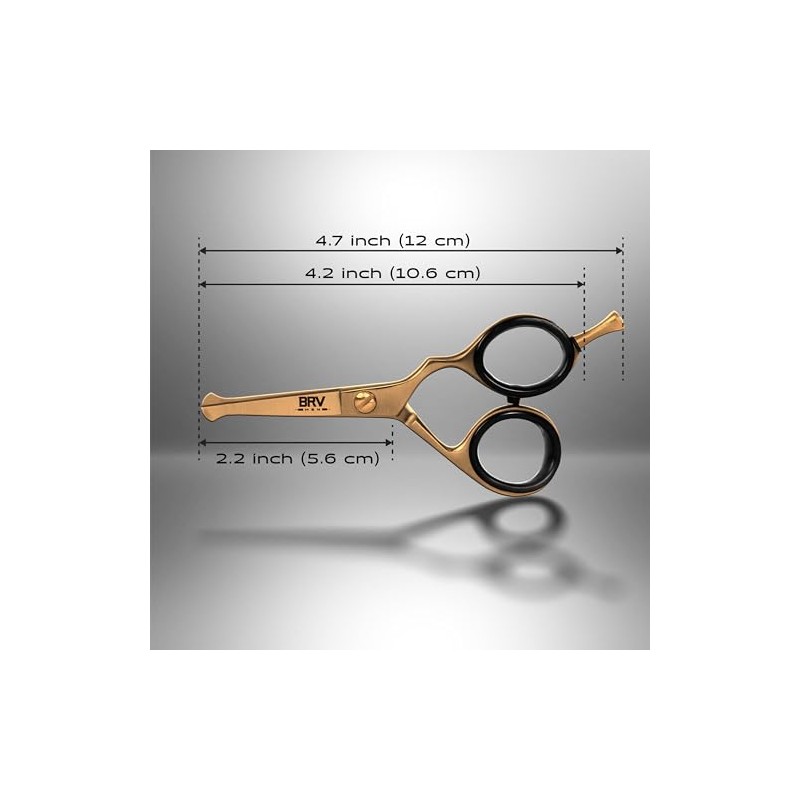 BRV MEN 4.25" Small Finish Rounded Tip Scissors for Men
