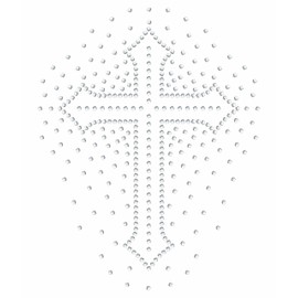 Rhinestone Genie Radiant Cross 10" Magnetic Rhinestone Template, Black