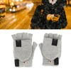 1Pair USB Heated Gloves Adjustable Temperature Electric Heated Gloves for