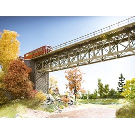 Noch 67038 Steel Bridge with bridgeheads Coloured
