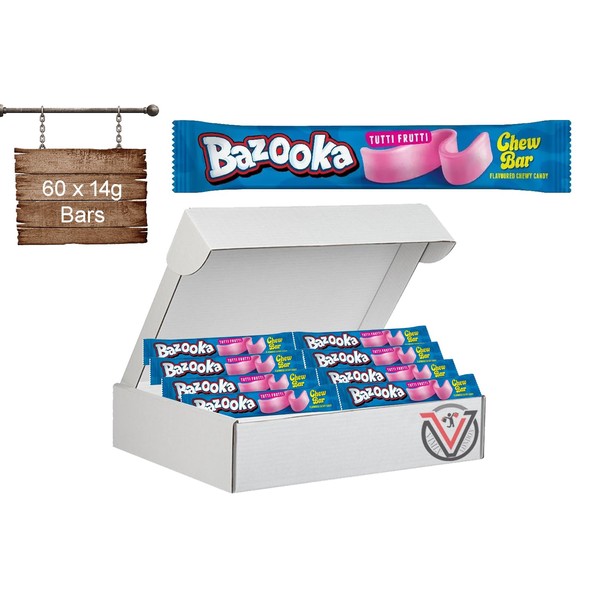 All Sweet Collection Bazooka Chew Bars 14g (60 x 14g