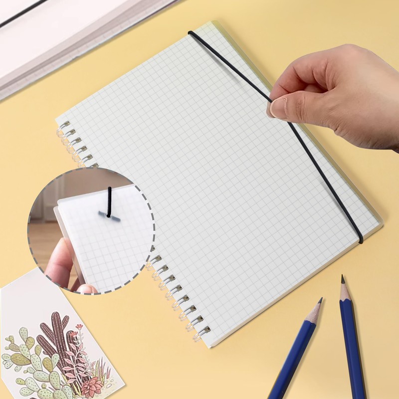 Smilo Spiral Notebook,A5 Graph Paper Notebook,5.75" x 8.19",80 Sheets (160