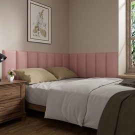 Greymond Headboards Wall Panel for Full, Queen and King, Self-Adhesive 3D Wall Panels, Upholstered Wall Panel for Bedroom/Living Room (12 Pieces 9.84 in x 23.6 in)