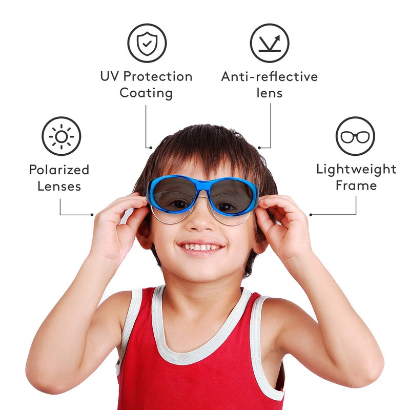 SA106 Kids Size 47mm Fit Over OTG Polarized Sunglasses Red