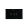 LOUYSGEN Smart Light Switch,3-Button,Aluminum Frame, Neutral Required,2.4GHz, Tuya Smart Life